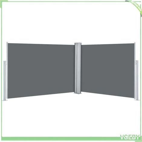 Auvent latéral rétractable - FAFEICY - 48480 - Anthracite - 120 x (0-1000) cm - Enroulement automatique (1/5)