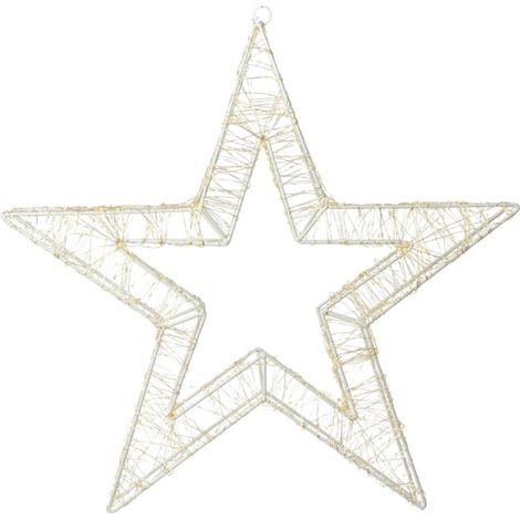 Stella luminosa a LED a luce calda, con Timer e adattatore, per esterno -960 LED - 38 cm