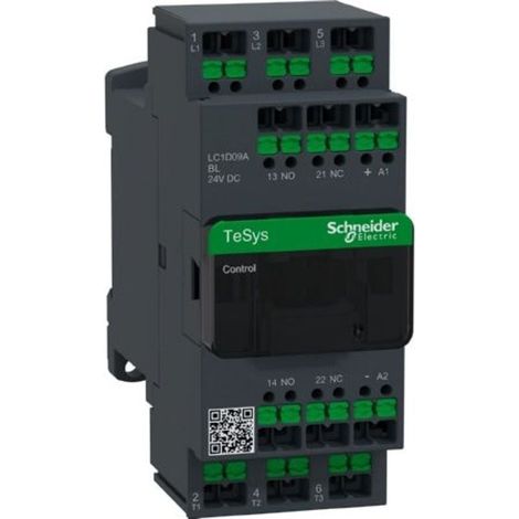 Contacteur TeSys LC1D 3P 9A AC-3 440V bobine 24V DC Snap-In - LC1D09ABL