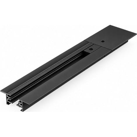 Rail Encastrable Monophasé Plat 2m Noir - SILAMP (1/2)