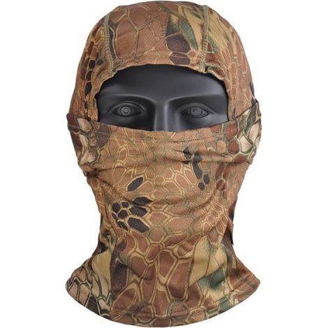 Couleur camo noir Cagoule de Camouflage actif d'extérieur, masque facial complet pour CS Wargame, cyclisme, armée de chasse, doubl (1/4)