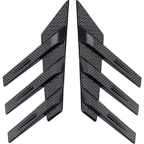 Autocollant anti-collision universel pour aileron latéral de voiture, aileron de lunette arrière triangulaire, noir carbone, paire ( ) (1/5)