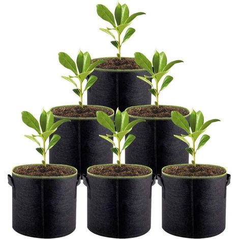 Set mit 6 Pflanzsäcken aus Vliesstoff, 3 Gallonen, für Kartoffeln