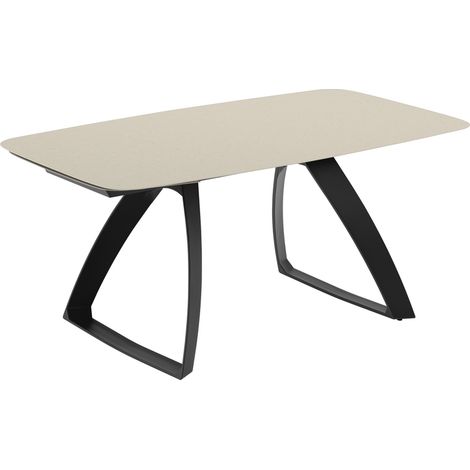 Tavolo Allungabile Barrel 90x180-240x76 cm Top in Ceramica Sabbia (1/3)