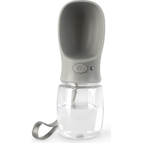 lionto Hundetrinkflasche für Unterwegs, auslaufsicher, 350ml, grau (1/5)