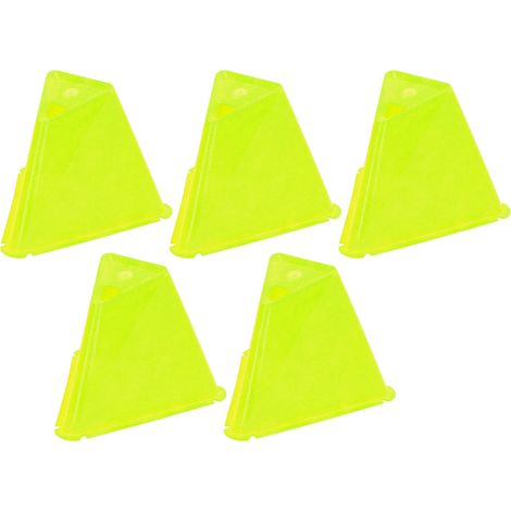 5 cônes d'entraînement football barrière durables, marqueurs de skate et cônes de route pour roller en jaune (1/5)