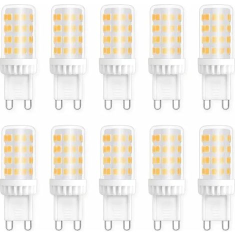 Ampoules LED [KK]G9 (lot de 10), 5 W, lumière blanche froide 4000 K, angle de diffusion de 360°, remplacement halogène (1/3)