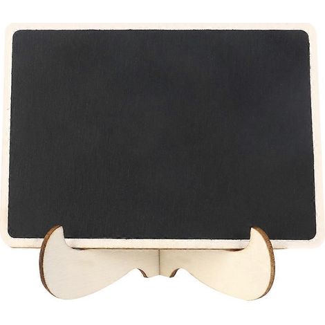 Mini chevalet tableau noir en bois avec support, panneau d'affichage miniature pour étiquettes de table de mariage (1/4)
