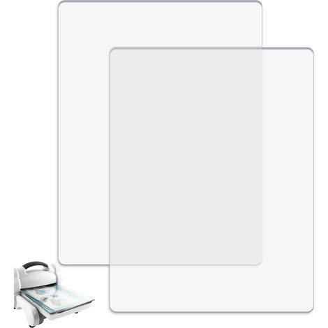 1 paire de plaquettes de découpe standard pour machine à découper, plaques de découpe en plastique polycarbonate transparent compatibles avec machine pour gaufrage et loisirs créatifs - 22,5 (1/5)