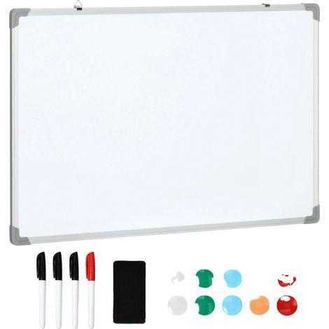 Pizarra blanca, superficie magnética, marco de aluminio, 36 x 24 pulgadas. (1/5)