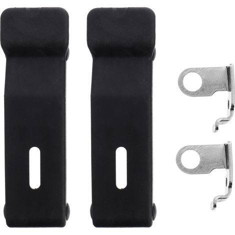 Loquet de tension en caoutchouc noir Healeved, lot 2, flexible avec verrouillage à levier, pour