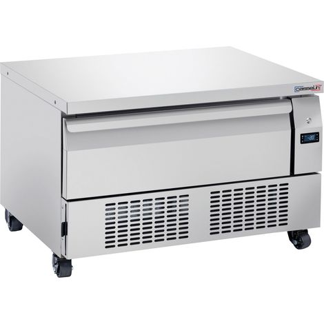 Soubassement réfrigéré 1 tiroir mixte positif-négatif 2 x GN 1/1 - L 905 x P 700 x H 605 mm - 345 W / 230 V - Casselin (1/2)