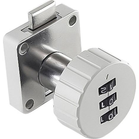 1 cadenas à combinaison à 3 chiffres, antivol, compatible avec les portes de boîtes aux lettres et d'armoires, gris 1 (1/5)