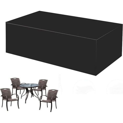 Telo protettivo per panca da giardino 315 x 160 x 74 cm, impermeabile e antipolvere, per mobili da giardino, tavolo, sedia, divano, robusto -Crezuo