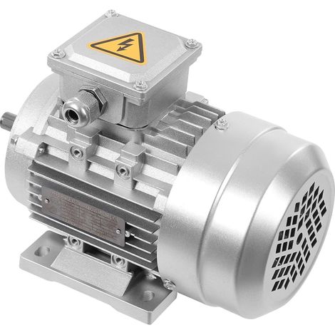 Moteur triphasé 550 W, moteur asynchrone triphasé, diamètre de l'arbre 14 mm, 1395 tr/min, pied B3, IP55, classe d'isolation F, moteur triphasé pour machines et installations industrielles (1/5)