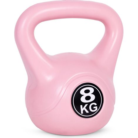 Kettlebell 8 kg for exercise, dumbbell, weight ball, fitness load, pink, ModernHome (1/5)