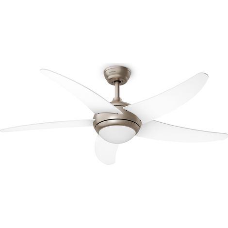 Klarstein Ventilador de techo Bolero con luz  132 cm  35 W  Funcionamiento silencioso  Madera