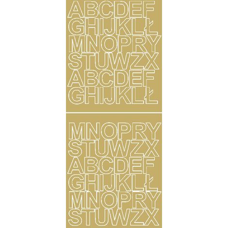 Lettere adesive autoadesive da 3,5 cm, oro opaco