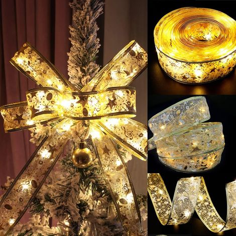 5 m Ruban de Noël LED - Guirlande lumineuse pour sapin de Noël - Décoration pour sapin de Noël - Pour extérieur, mariages, jardin, vacances, fête (1/5)