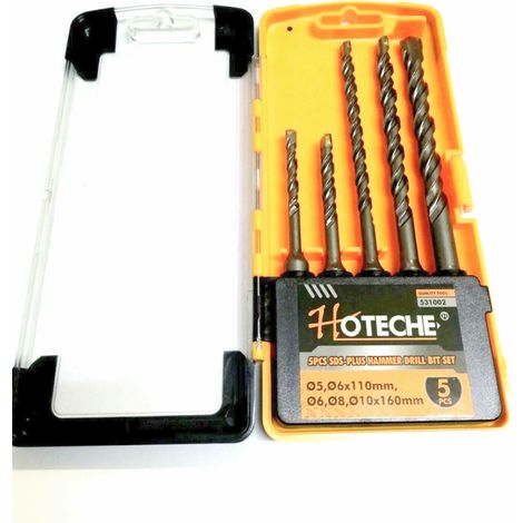 KIT 5 PZ PUNTE DA TRAPANO SDS PLUS MURO CEMENTO PIETRA 110 160 mm 514 hot