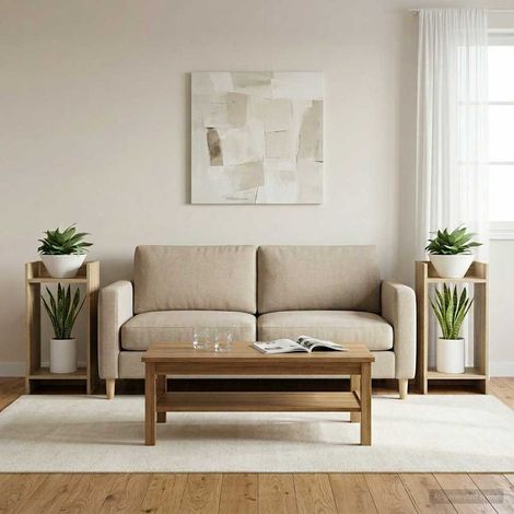 Teenpull – Pflanzenständer 2 Stk. Sonoma-Eiche 30 x 30 x 60 cm (1/5)