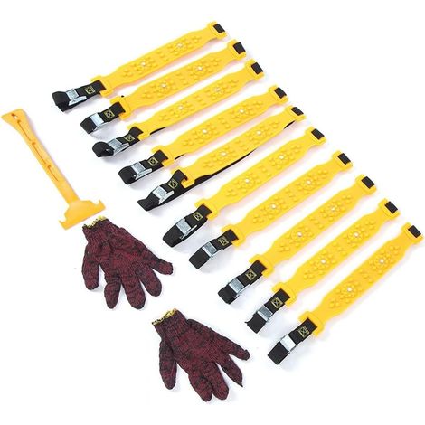 Chaînes de Pneus, Chaînes de Neige pour Pneus de Voiture de Neige TPU avec pour la d'hiver en Plein Air (1/5)