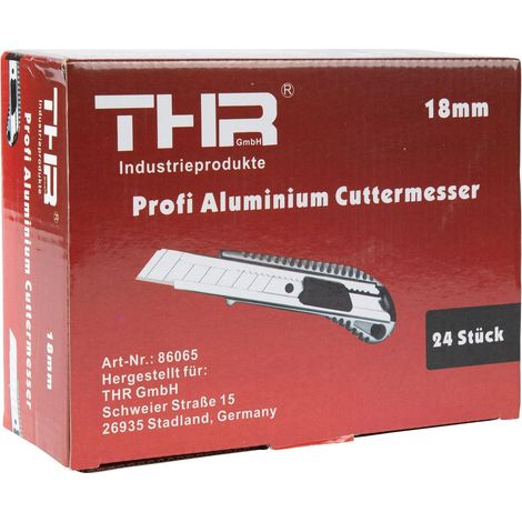 Lot de 24 cutters THR professionnels en aluminium pour lames sécables 18 mm (1/5)
