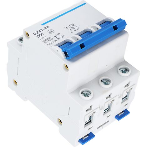 Leitungsschutzschalter 3P D60 400V 60A 6KA für DIN-Schienenmontage (1/5)