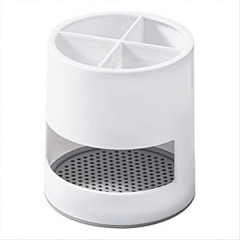 Étagères séparées, boîtes de rangement pour dentifrice à brosse à dents de salle de bain, blanches (1/5)