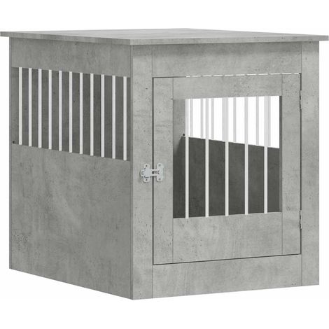 Meuble de cage pour chiens gris béton 64,5x80x71 cm (1/5)