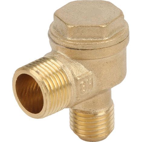 Clapet anti-retour 2 voies en laiton, filetage mâle, sans huile, accessoires pour compresseur d'air 3/8 x 14 (1/4)