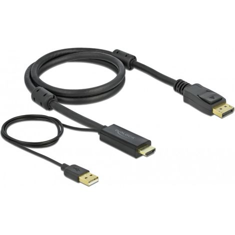 Cable HDMI a DisplayPort 4K 30 Hz 1m