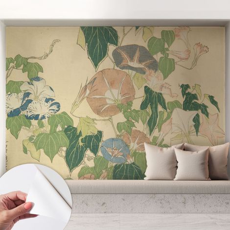 Papier peint autocollant adhésif installation rapide du papier peint durable et résistante Élégance florale 208x146 cm (1/5)