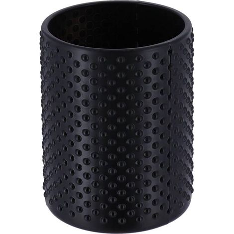 Vaso de cristal redondo con diseño de puntos - negro - Tendance