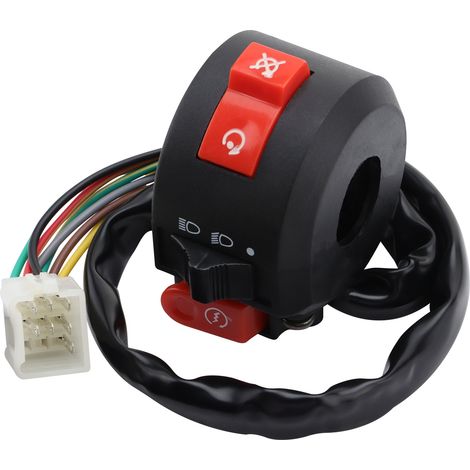 GOOFIT Motorcycle Handlebar Switch Mount Switch, Motorcycle Switch, Three-Function PVC (1/4)