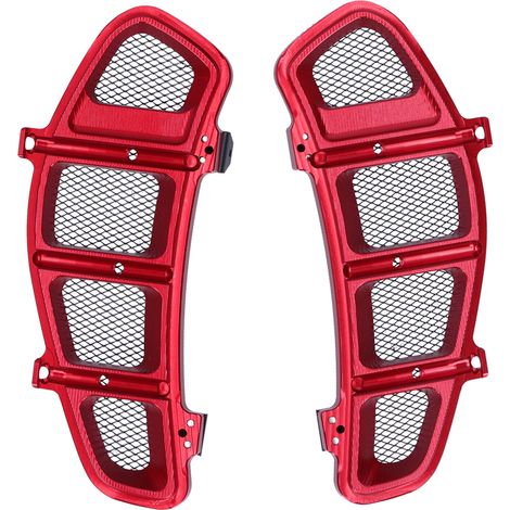 Couvercle de calandre de protection de radiateur de moto, couvercle de lunette gauche droite rouge adapté pour Piaggio VESPA GTS 250/300 2013 – 2020 (1/5)
