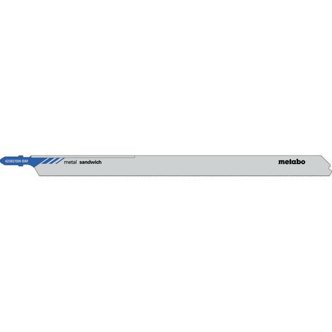 Scie sauteuse sandwich métallique utile L.220mm Denture T1,1mm BiM fraisées ondulées 5p./carte