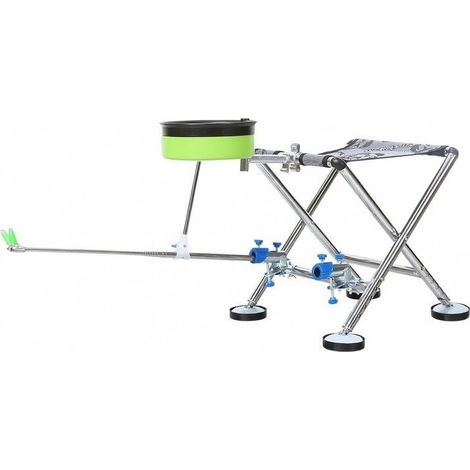 Fishing Chair with Rod Holder and Side Tray, Portable Fishing Chair, Lightweight Outdoor Rod Holder (1/5)