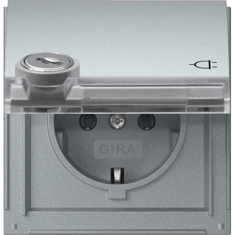 Gira Steckdose KD TX-44 Alu Schloss gleich