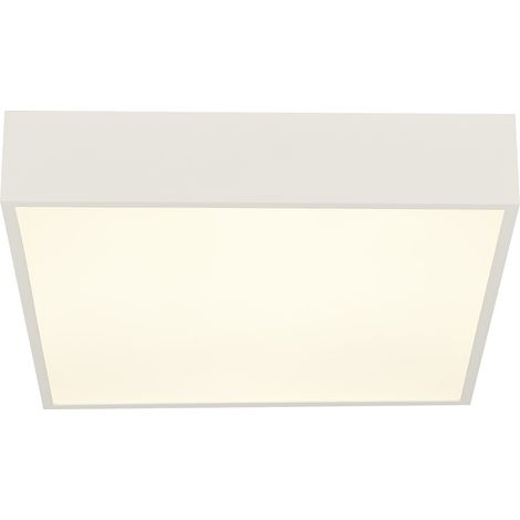 Plafoniera Contemporanea Zeus Alluminio Bianco Policarbonato Led 16W 3000K (1/5)