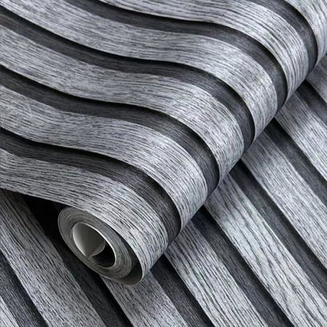 Papier Peint Tasseau de Bois, Papier Peint Autocollant Effet Clôture en Bois Gris, Rouleau de Film Vinyle Imperméable et Cuneary (1/4)