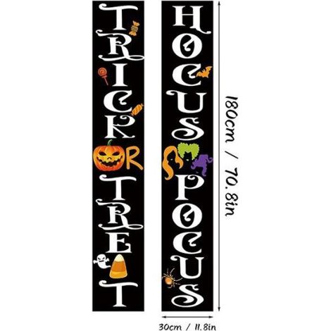 1 Panneau de porche, Décoration Halloween, Jour des Morts, Rideau de porte, Bannière murale, Extérieur et Intérieur . (1/5)