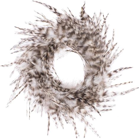 6 3821 300-Couronne de Plumes de Coq, env. Ø 18 cm, Convient comme décoration de Table, de Mur ou de Porte, Multicolor, Taille Unique