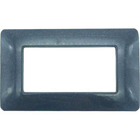 Placchetta placca grigio scuro brillantinato compatibile matix 6 posti c8806 (1/2)