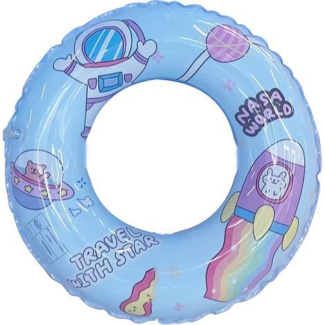 Boya hinchable para nadar adornada con un bonito estampado de cielo estrellado, apta para niños y adultos. (1/5)