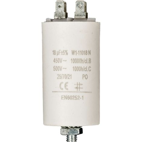 Nedis Fixapart W1-11018N condensatore bianco 18uF 450V