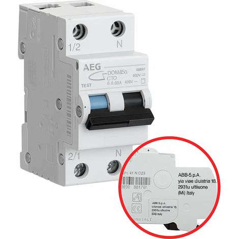 Interruttore magnetotermico differenziale AEG By ABB 16A Salvavita 30Ma