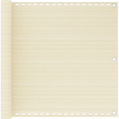 Écran de balcon-Paravents de balcon-Protection latérale de balco Crème 90x300 cm PEHD 915220 (1/4)