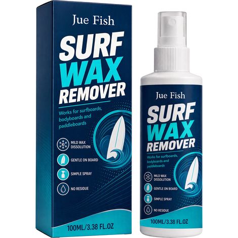 JUE FISH Nettoyant pour planches de surf, skateboards et équipements de sports nautiques : élimination de la cire, nettoyage et entretien (100 ml) (1/5)