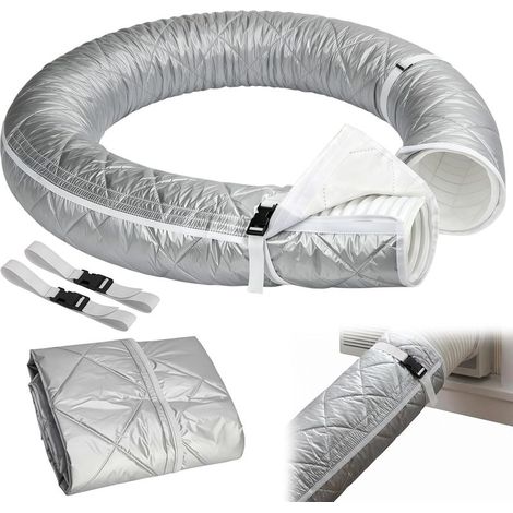 Housse de tuyau de climatisation 58 x 147 cm Réutilisable Étanche Isolation du tuyau de climatisation Portable Avec sangle (1/5)